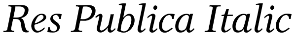 Res Publica Italic Font