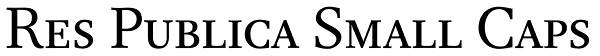 Res Publica Small Caps Font