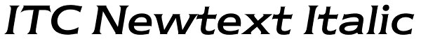 ITC Newtext Italic Font