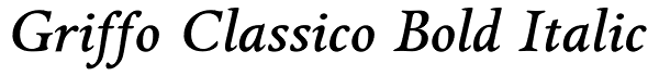 Griffo Classico Bold Italic Font