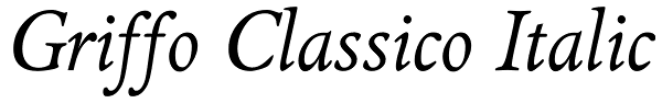 Griffo Classico Italic Font