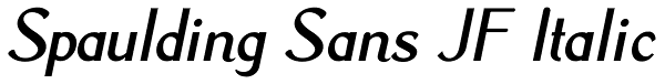 Spaulding Sans JF Italic Font