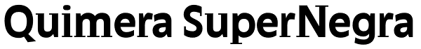 Quimera SuperNegra Font