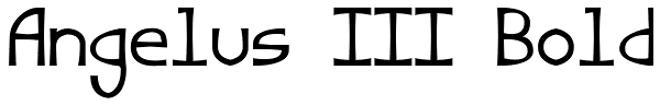 Angelus III Bold Font