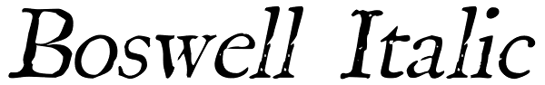 Boswell Italic Font