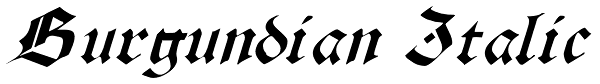 Burgundian Italic Font