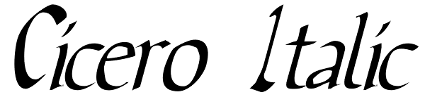 Cicero Italic Font