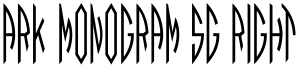 Ark Monogram SG Right Font