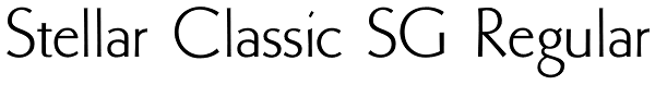 Stellar Classic SG Regular Font