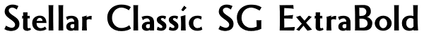 Stellar Classic SG ExtraBold Font