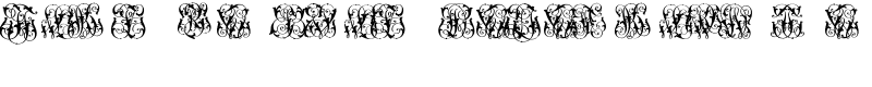 Hard to Read Monograms Two Font