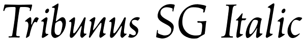 Tribunus SG Italic Font