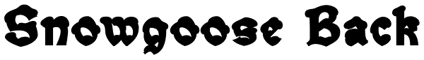 Snowgoose Back Font