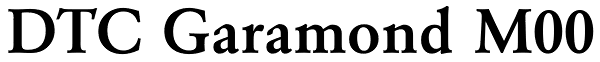 DTC Garamond M00 Font