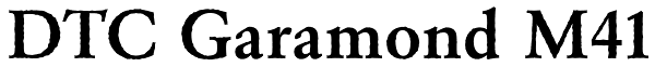 DTC Garamond M41 Font