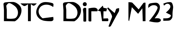 DTC Dirty M23 Font