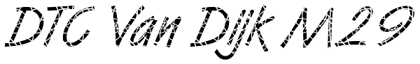 DTC Van Dijk M29 Font