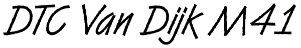 DTC Van Dijk M41 Font