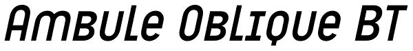 Ambule Oblique BT Font