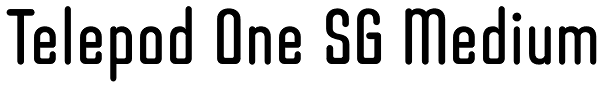 Telepod One SG Medium Font