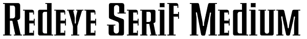 Redeye Serif Medium Font