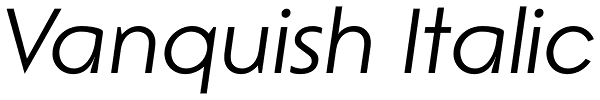 Vanquish Italic Font