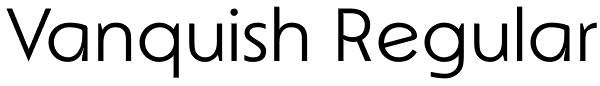 Vanquish Regular Font