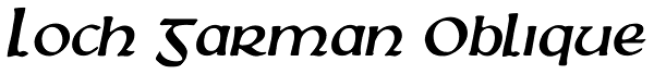 Loch Garman Oblique Font