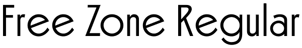 Free Zone Regular Font