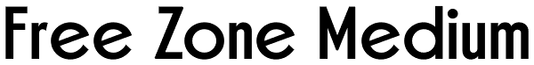 Free Zone Medium Font