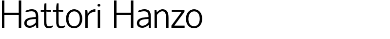 Hattori Hanzo Font