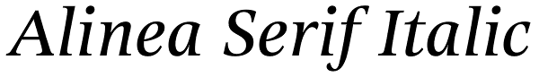 Alinea Serif Italic Font