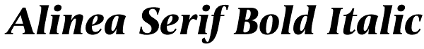 Alinea Serif Bold Italic Font