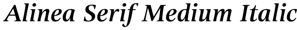Alinea Serif Medium Italic Font