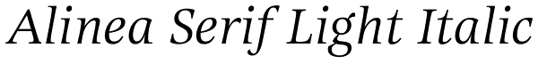 Alinea Serif Light Italic Font