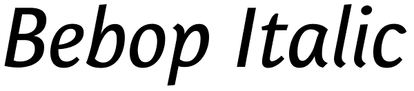 Bebop Italic Font