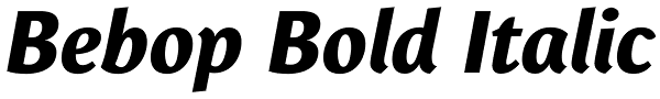 Bebop Bold Italic Font