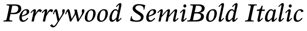 Perrywood SemiBold Italic Font