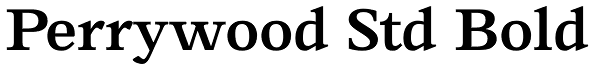 Perrywood Std Bold Font