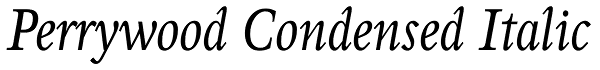 Perrywood Condensed Italic Font