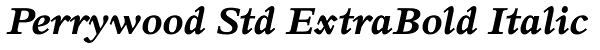 Perrywood Std ExtraBold Italic Font