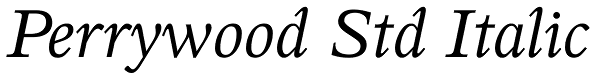 Perrywood Std Italic Font