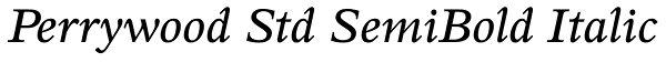 Perrywood Std SemiBold Italic Font