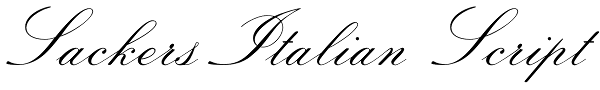 Sackers Italian Script Font