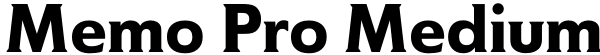 Memo Pro Medium Font