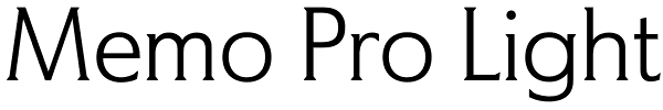Memo Pro Light Font