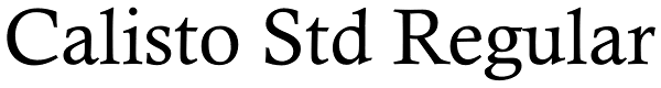 Calisto Std Regular Font