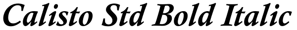 Calisto Std Bold Italic Font