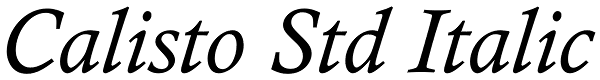 Calisto Std Italic Font