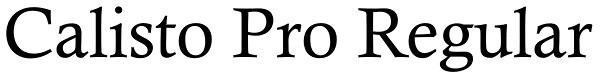 Calisto Pro Regular Font